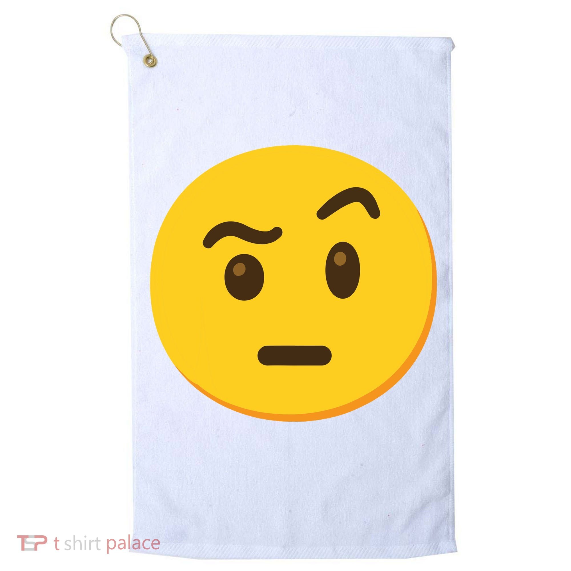Emoticon Face With Raised Eyebrow Gift Golf Towel