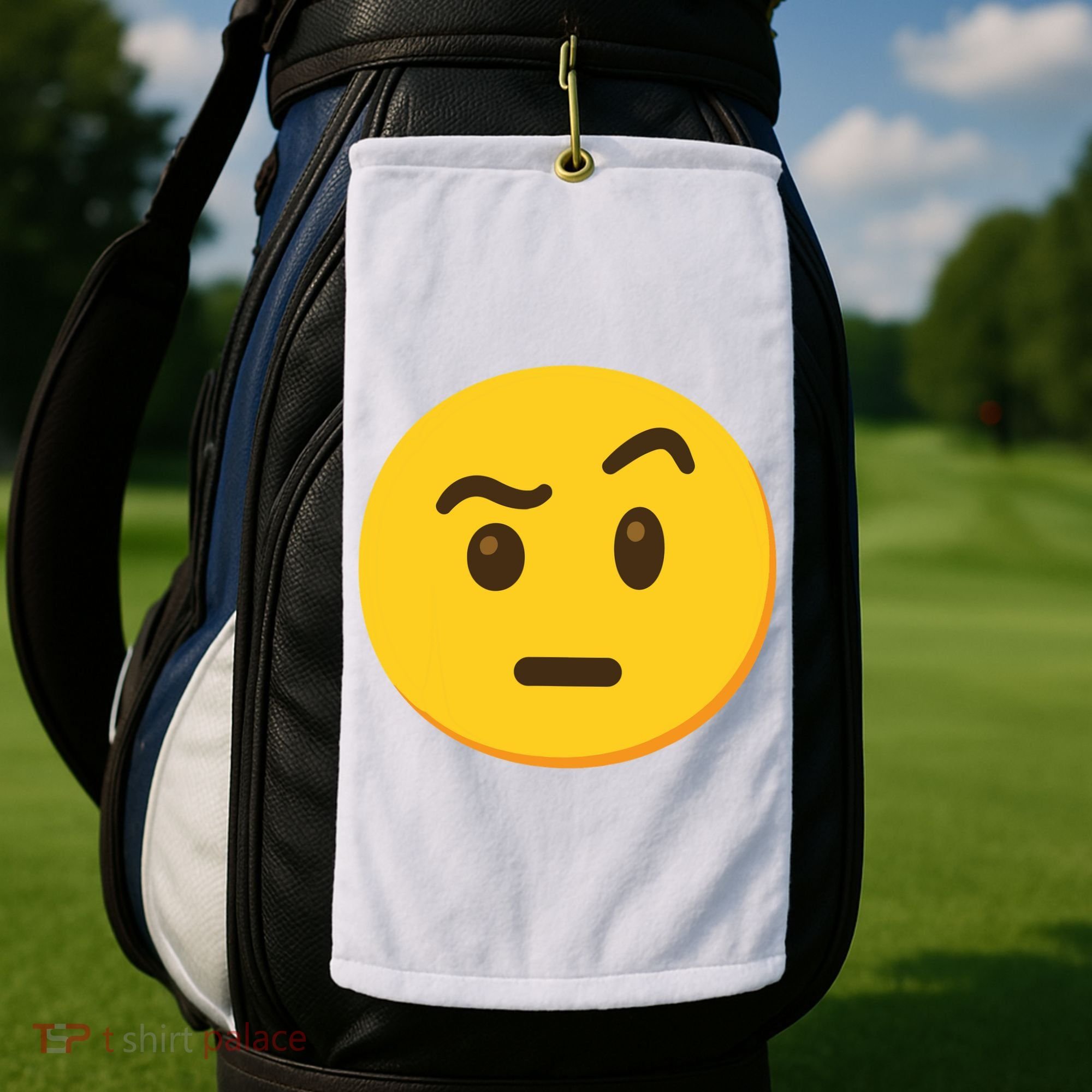 Emoticon Face With Raised Eyebrow Gift Golf Towel