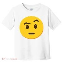Emoticon Face With Raised Eyebrow Gift Toddler T-Shirt thumb 0