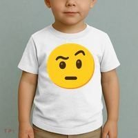Emoticon Face With Raised Eyebrow Gift Toddler T-Shirt thumb 2