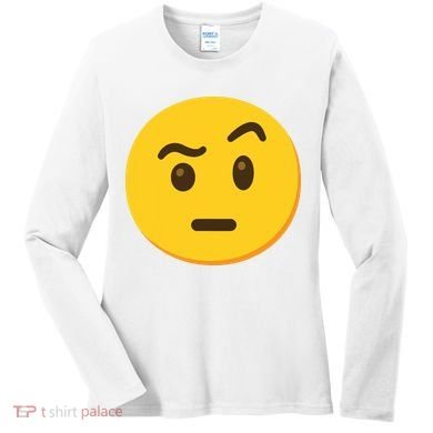 Emoticon Face With Raised Eyebrow Gift Women's Long Sleeve Shirt