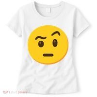 Emoticon Face With Raised Eyebrow Gift Women's T-Shirt thumb 0