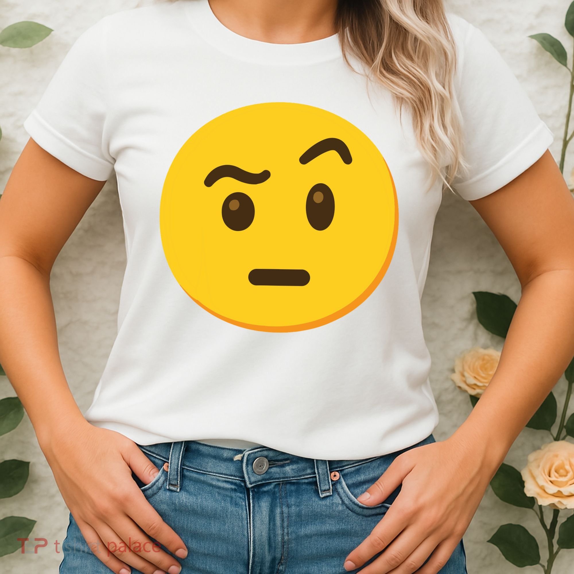 Emoticon Face With Raised Eyebrow Gift Women's T-Shirt