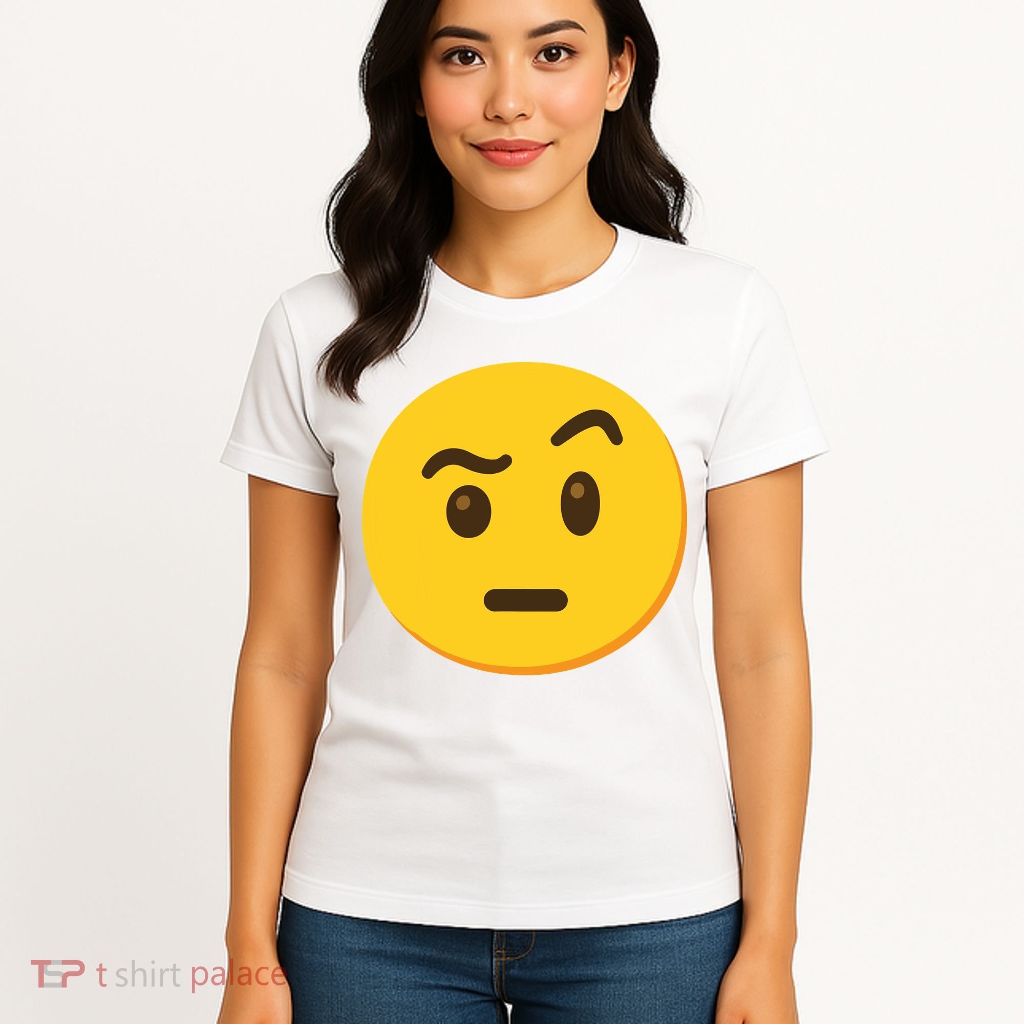 Emoticon Face With Raised Eyebrow Gift Women's T-Shirt