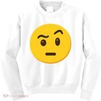 Emoticon Face With Raised Eyebrow Gift Kids Sweatshirt thumb 0