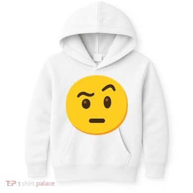 Emoticon Face With Raised Eyebrow Gift Kids Hoodie
