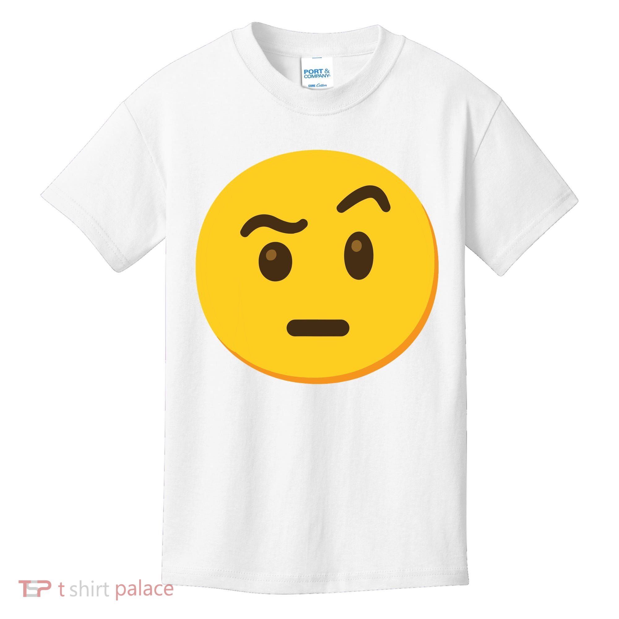 Emoticon Face With Raised Eyebrow Gift Kids T-Shirt