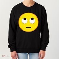 Emoticon Face With Rolling Eyes Eye Roll Emoticon Gift Women's Sweatshirt thumb 0