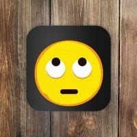 Emoticon Face With Rolling Eyes Eye Roll Emoticon Gift Coaster thumb 0