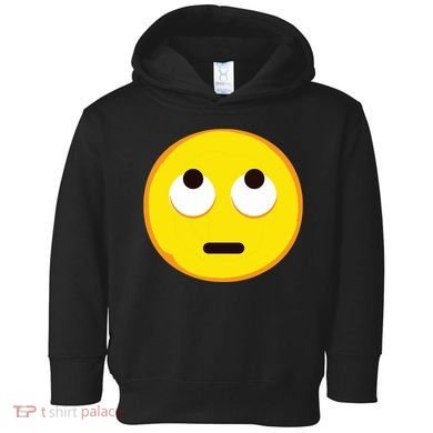 Emoticon Face With Rolling Eyes Eye Roll Emoticon Gift Toddler Hoodie