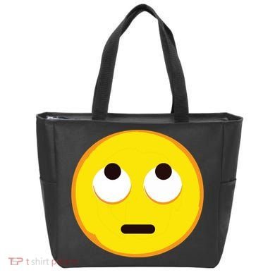 Emoticon Face With Rolling Eyes Eye Roll Emoticon Gift Tote Bag