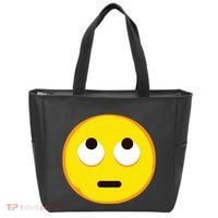 Emoticon Face With Rolling Eyes Eye Roll Emoticon Gift Tote Bag thumb 0