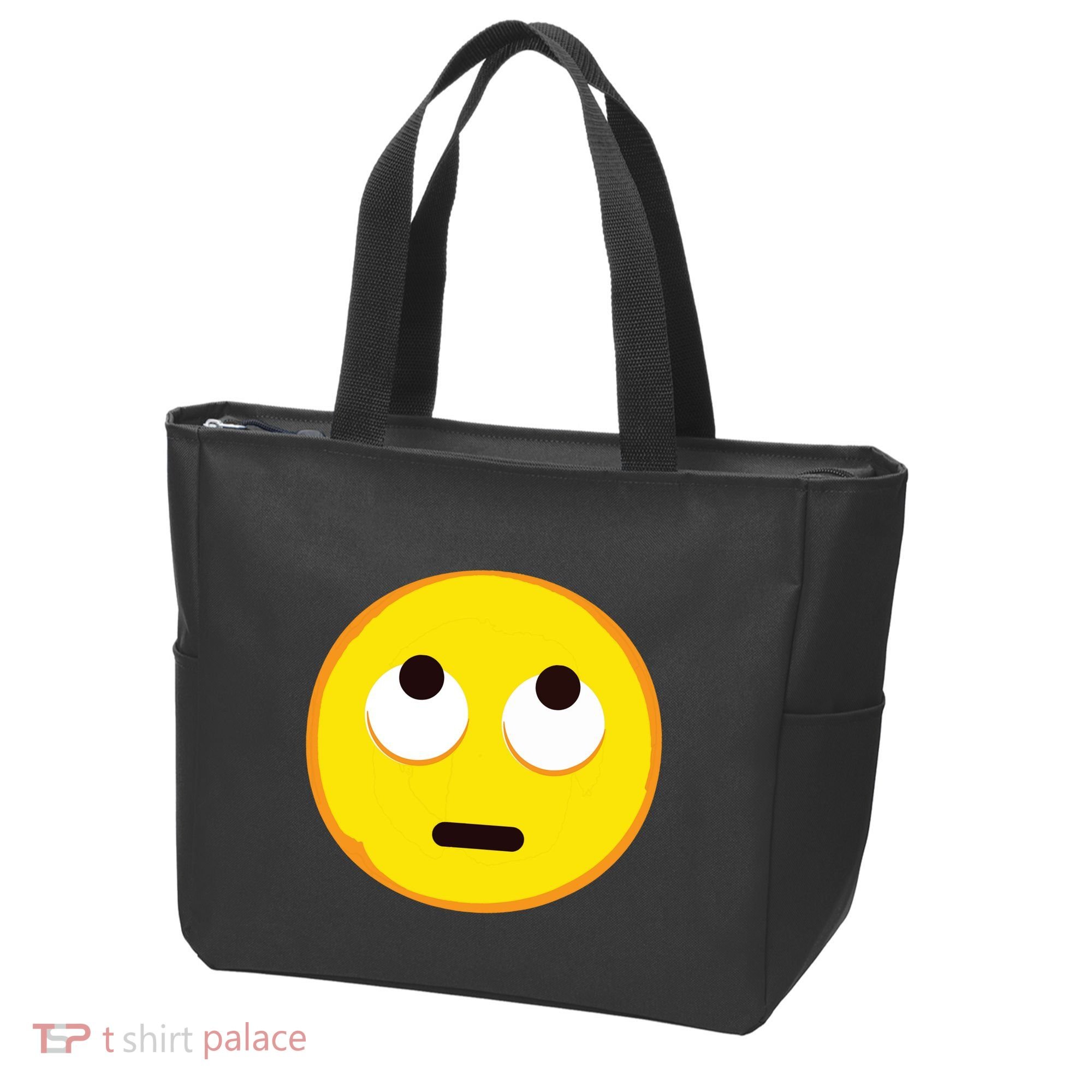 Emoticon Face With Rolling Eyes Eye Roll Emoticon Gift Tote Bag