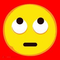 Emoticon Face With Rolling Eyes Eye Roll Emoticon Gift Santa Hat thumb 1