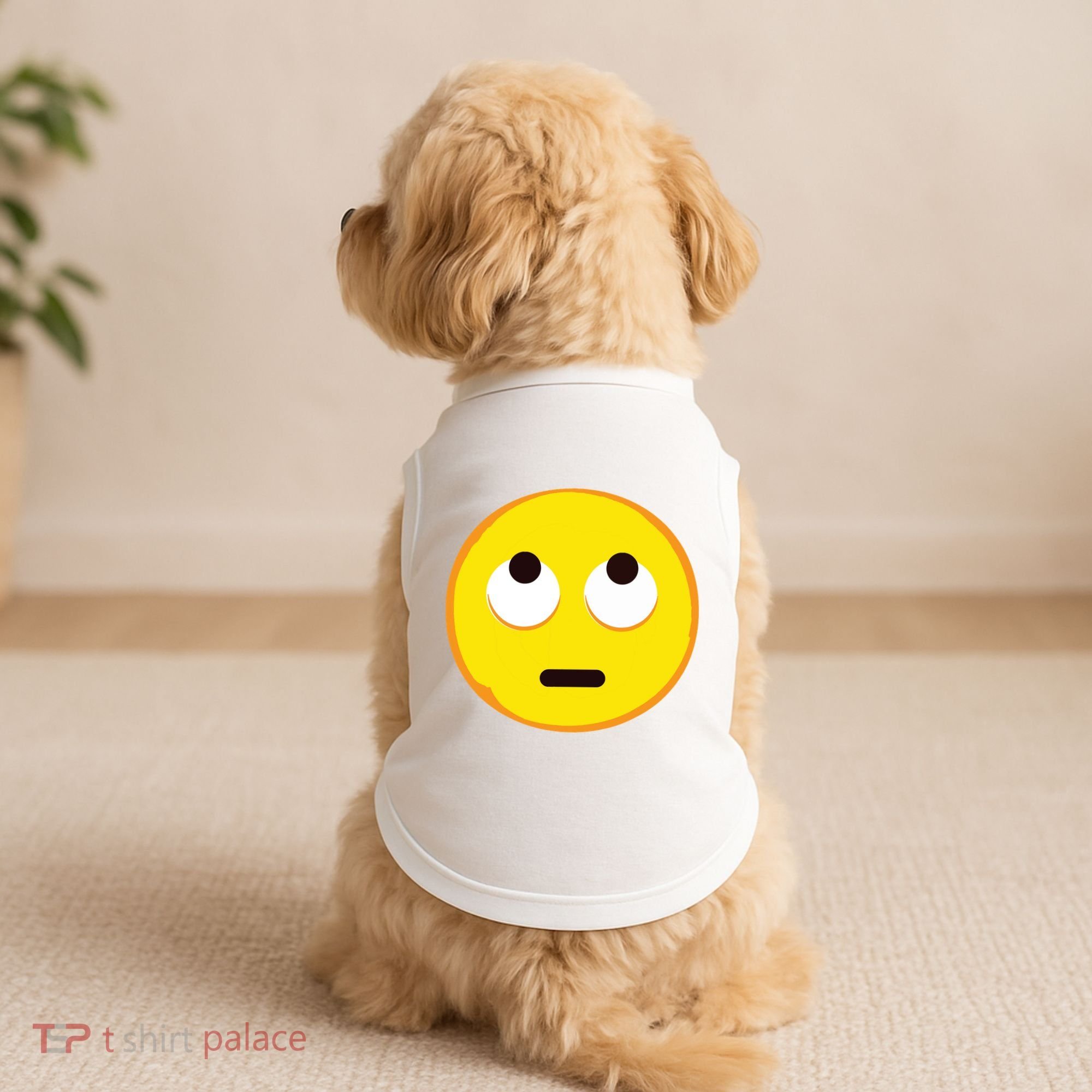 Emoticon Face With Rolling Eyes Eye Roll Emoticon Gift Doggie Tank