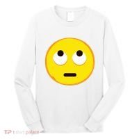 Emoticon Face With Rolling Eyes Eye Roll Emoticon Gift Long Sleeve Shirt thumb 0