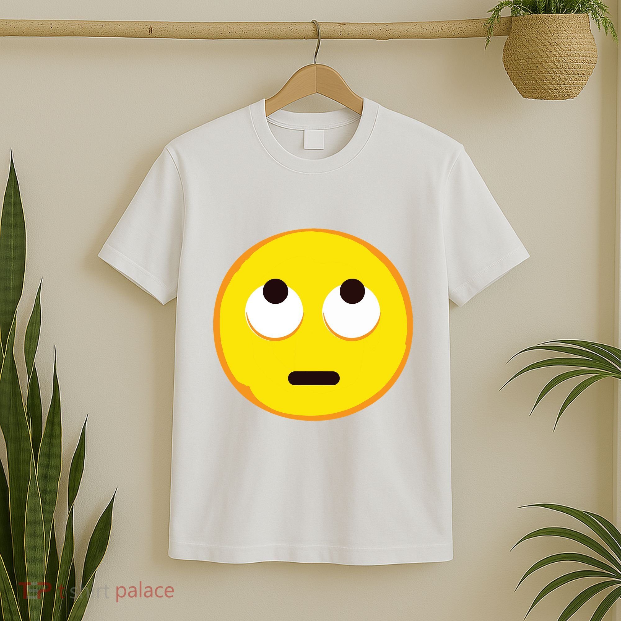 Emoticon Face With Rolling Eyes Eye Roll Emoticon Gift T-Shirt