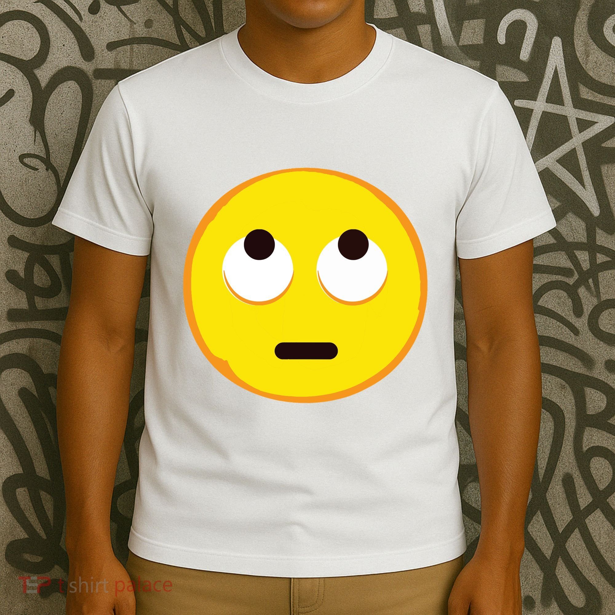 Emoticon Face With Rolling Eyes Eye Roll Emoticon Gift T-Shirt