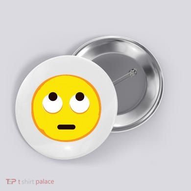 Emoticon Face With Rolling Eyes Eye Roll Emoticon Gift Button