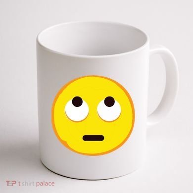 Emoticon Face With Rolling Eyes Eye Roll Emoticon Gift Coffee Mug back