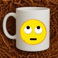 Emoticon Face With Rolling Eyes Eye Roll Emoticon Gift Coffee Mug thumb 2