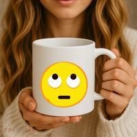 Emoticon Face With Rolling Eyes Eye Roll Emoticon Gift Coffee Mug thumb 3