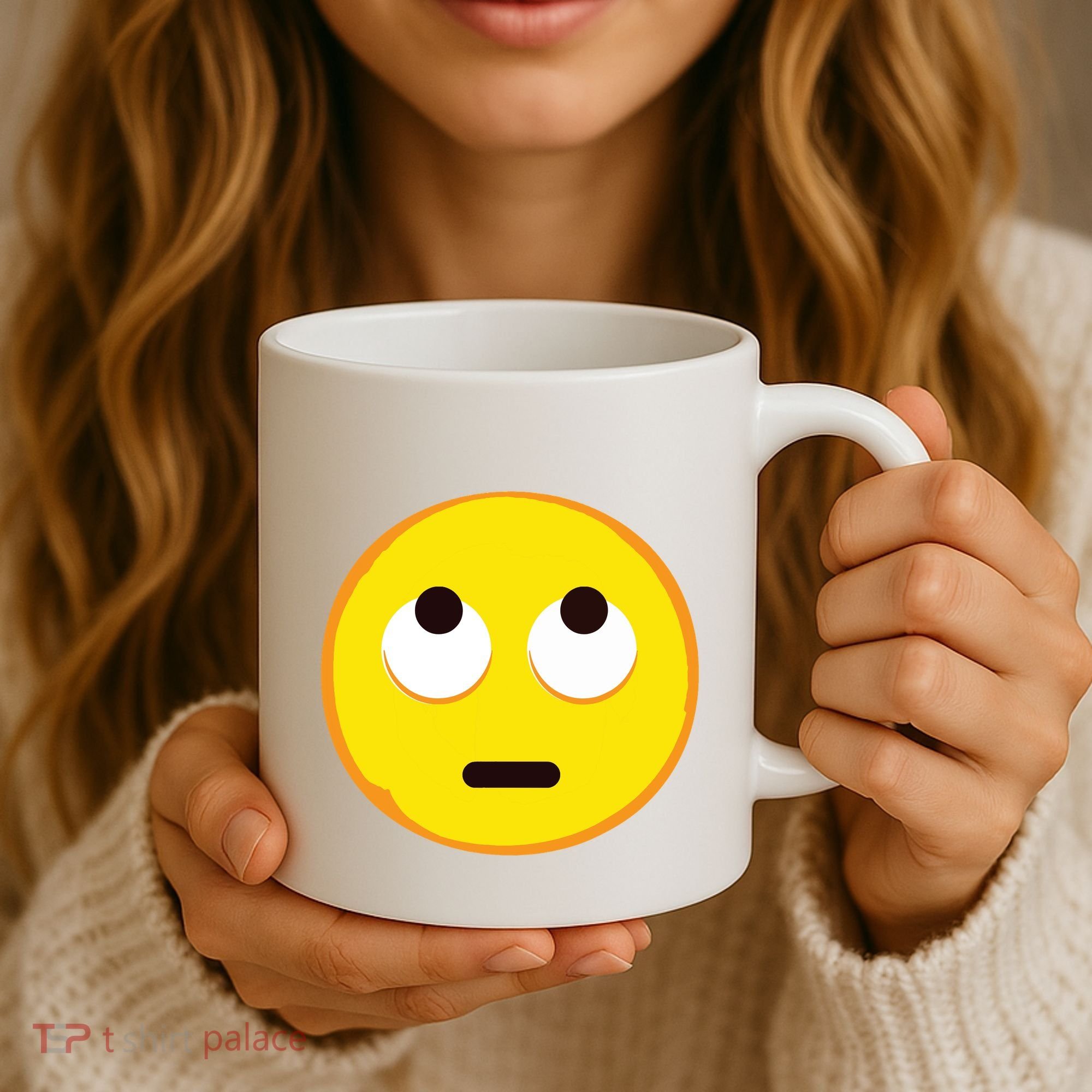 Emoticon Face With Rolling Eyes Eye Roll Emoticon Gift Coffee Mug