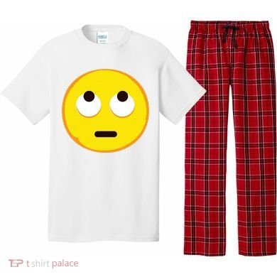Emoticon Face With Rolling Eyes Eye Roll Emoticon Gift Pajama Set