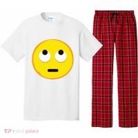 Emoticon Face With Rolling Eyes Eye Roll Emoticon Gift Pajama Set thumb 0