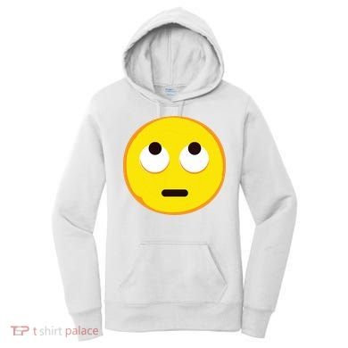 Emoticon Face With Rolling Eyes Eye Roll Emoticon Gift Women's Hoodie