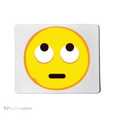 Emoticon Face With Rolling Eyes Eye Roll Emoticon Gift Mousepad