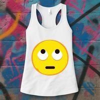 Emoticon Face With Rolling Eyes Eye Roll Emoticon Gift Women's Tank Top thumb 3
