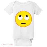 Emoticon Face With Rolling Eyes Eye Roll Emoticon Gift Baby Bodysuit thumb 0