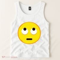 Emoticon Face With Rolling Eyes Eye Roll Emoticon Gift Tank Top thumb 2