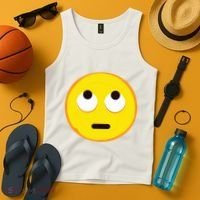 Emoticon Face With Rolling Eyes Eye Roll Emoticon Gift Tank Top thumb 4
