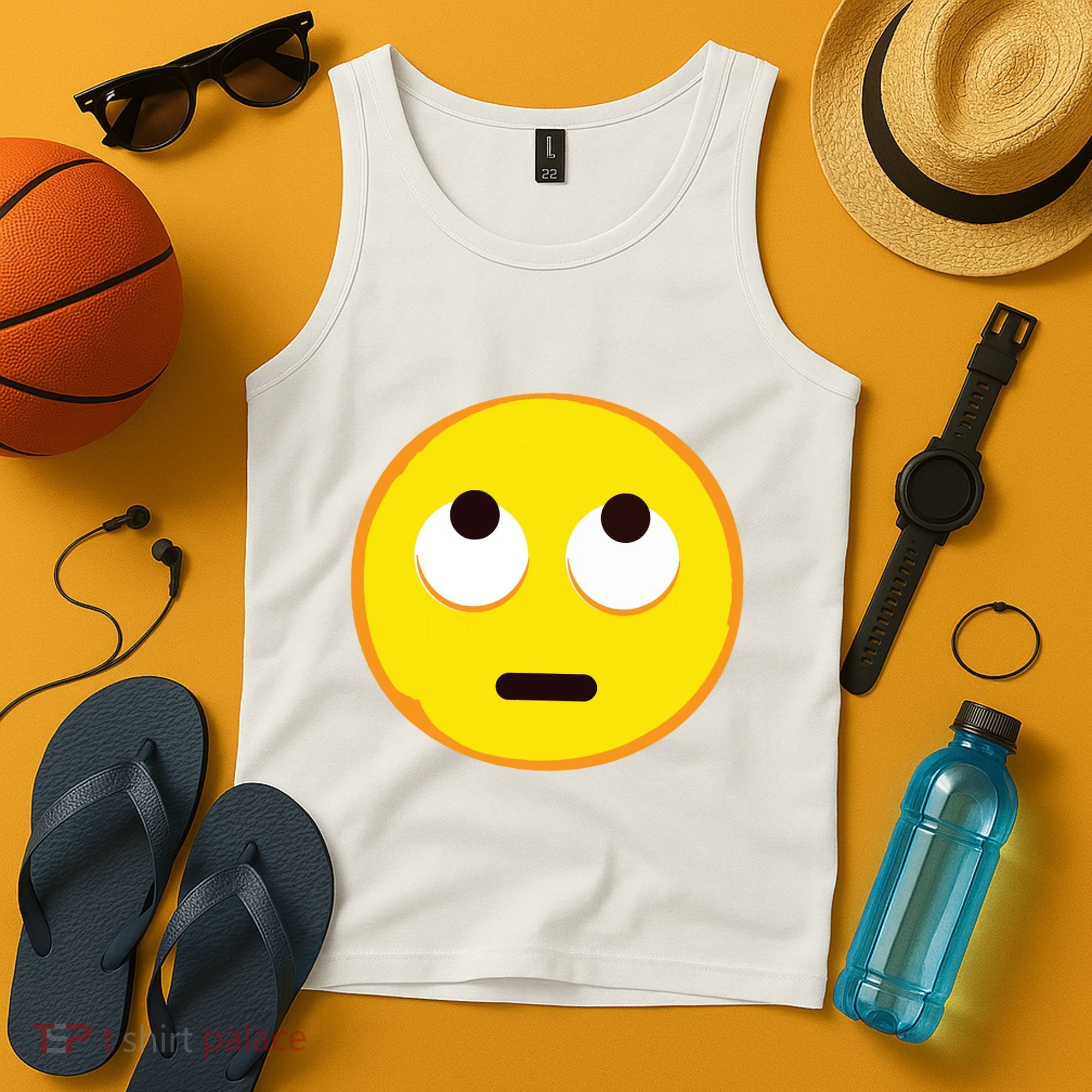 Emoticon Face With Rolling Eyes Eye Roll Emoticon Gift Tank Top