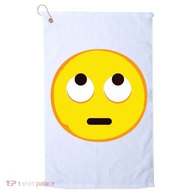 Emoticon Face With Rolling Eyes Eye Roll Emoticon Gift Golf Towel