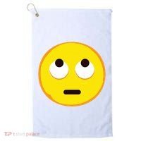 Emoticon Face With Rolling Eyes Eye Roll Emoticon Gift Golf Towel thumb 0
