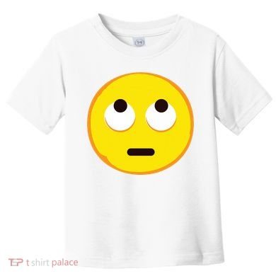 Emoticon Face With Rolling Eyes Eye Roll Emoticon Gift Toddler T-Shirt