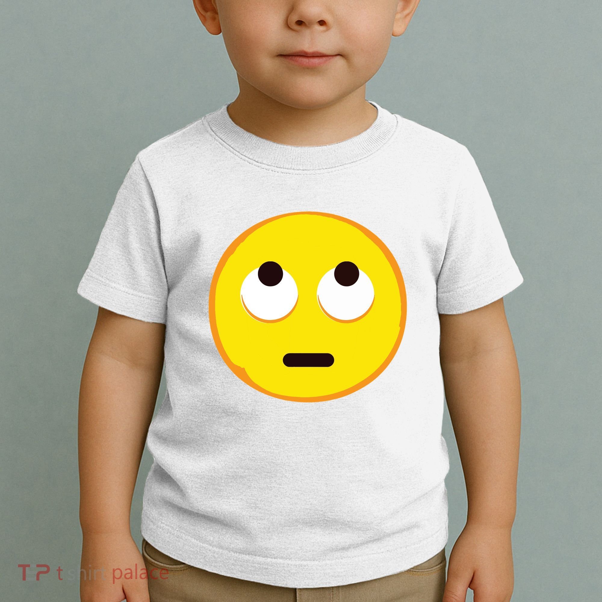 Emoticon Face With Rolling Eyes Eye Roll Emoticon Gift Toddler T-Shirt