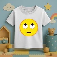 Emoticon Face With Rolling Eyes Eye Roll Emoticon Gift Toddler T-Shirt thumb 3