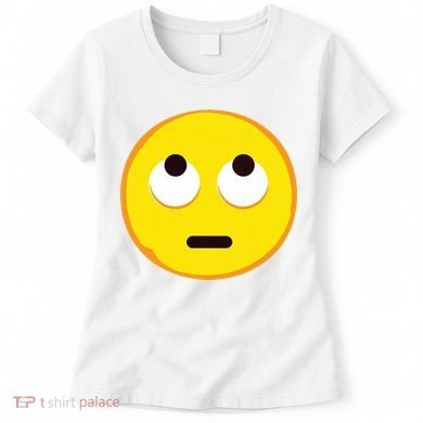 Emoticon Face With Rolling Eyes Eye Roll Emoticon Gift Women's T-Shirt