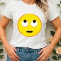 Emoticon Face With Rolling Eyes Eye Roll Emoticon Gift Women's T-Shirt thumb 2