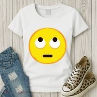 Emoticon Face With Rolling Eyes Eye Roll Emoticon Gift Women's T-Shirt thumb 3