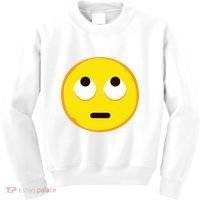 Emoticon Face With Rolling Eyes Eye Roll Emoticon Gift Kids Sweatshirt thumb 0