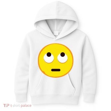 Emoticon Face With Rolling Eyes Eye Roll Emoticon Gift Kids Hoodie