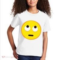 Emoticon Face With Rolling Eyes Eye Roll Emoticon Gift Kids T-Shirt thumb 2