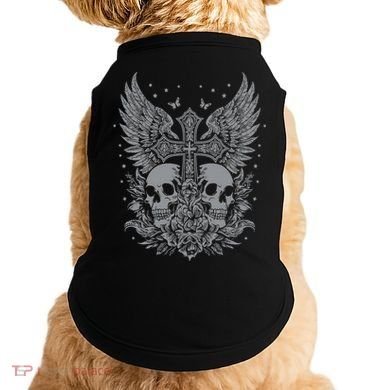 Emo Grunge Aesthetic Goth Skull Cross Gothic Butterfly Doggie Tank