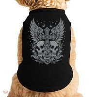 Emo Grunge Aesthetic Goth Skull Cross Gothic Butterfly Doggie Tank thumb 0