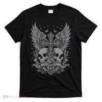 Emo Grunge Aesthetic Goth Skull Cross Gothic Butterfly T-Shirt thumb 0